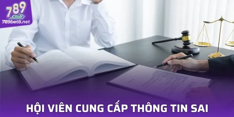 Miễn trách nhiệm khi đưa thông tin sai cho hệ thống